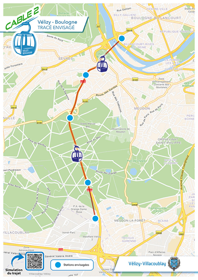 Bientôt un téléphérique entre Boulogne-Billancourt et Vélizy?